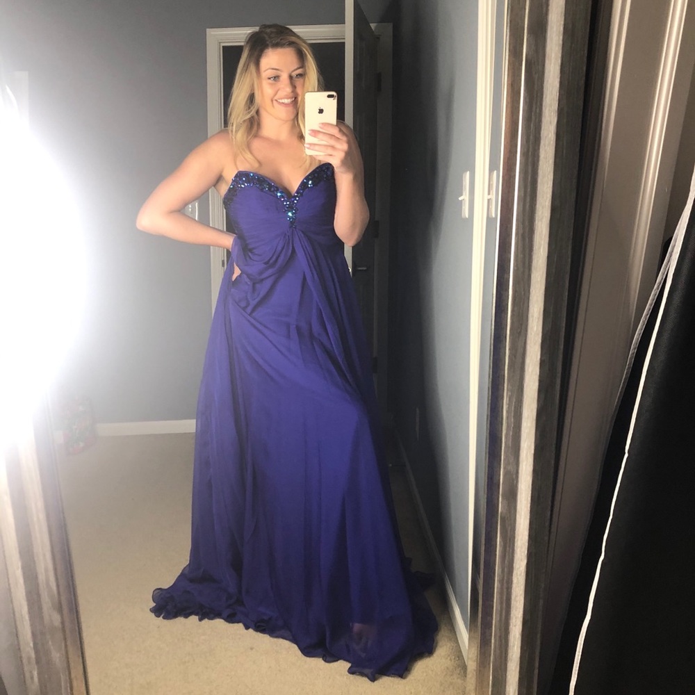 Sherri Hill Cobalt Evening Gown